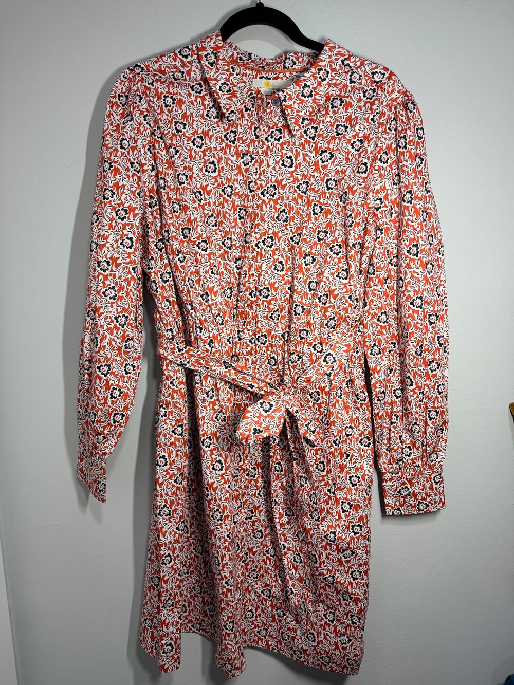 NWOT BODEN Mini Floral Cotton Shirt Dress Size 10